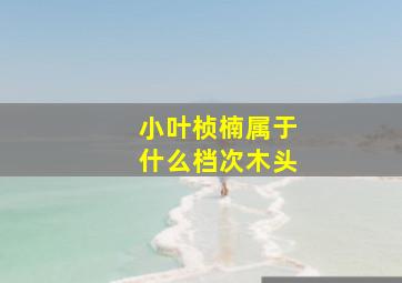 小叶桢楠属于什么档次木头