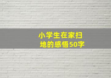 小学生在家扫地的感悟50字