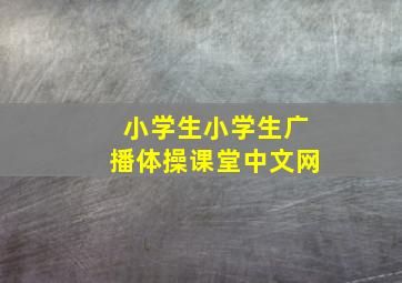 小学生小学生广播体操课堂中文网