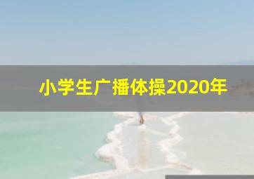 小学生广播体操2020年