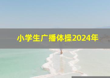 小学生广播体操2024年