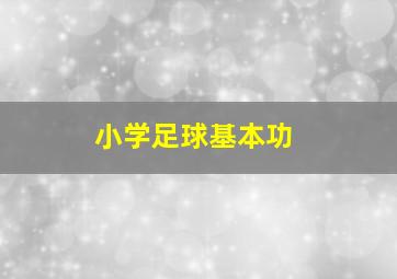 小学足球基本功