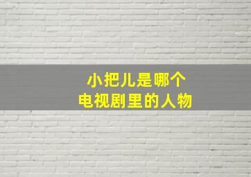 小把儿是哪个电视剧里的人物