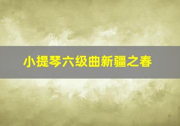 小提琴六级曲新疆之春