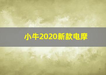 小牛2020新款电摩