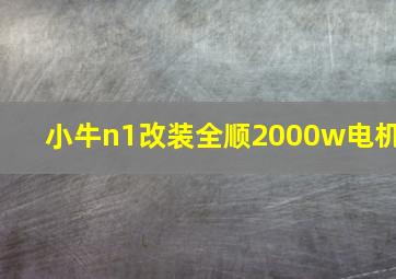 小牛n1改装全顺2000w电机