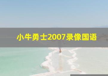 小牛勇士2007录像国语