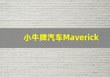 小牛牌汽车Maverick