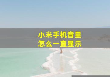 小米手机音量怎么一直显示