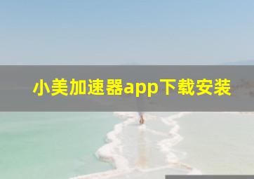 小美加速器app下载安装