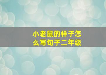 小老鼠的样子怎么写句子二年级