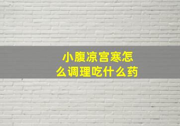 小腹凉宫寒怎么调理吃什么药