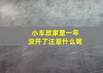 小车放家里一年没开了注意什么呢