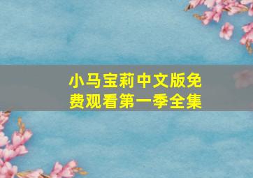 小马宝莉中文版免费观看第一季全集