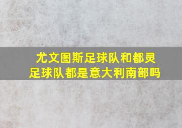 尤文图斯足球队和都灵足球队都是意大利南部吗