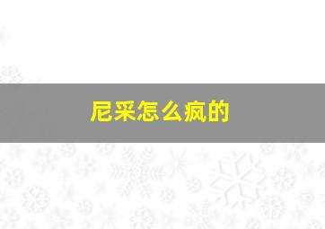 尼采怎么疯的