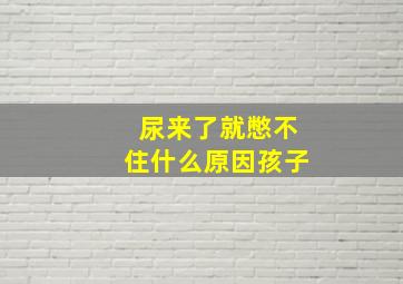 尿来了就憋不住什么原因孩子