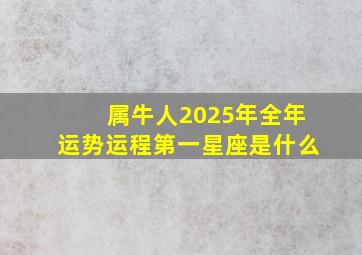 属牛人2025年全年运势运程第一星座是什么