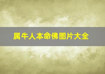 属牛人本命佛图片大全