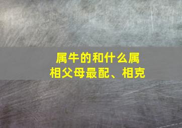 属牛的和什么属相父母最配、相克