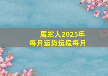 属蛇人2025年每月运势运程每月