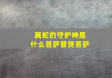 属蛇的守护神是什么菩萨普贤菩萨