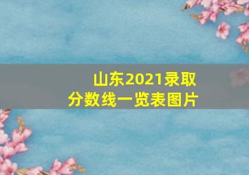 山东2021录取分数线一览表图片