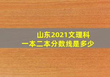 山东2021文理科一本二本分数线是多少