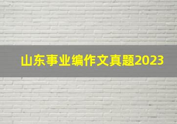 山东事业编作文真题2023