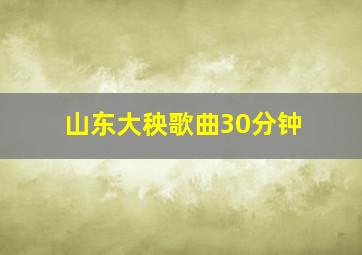 山东大秧歌曲30分钟