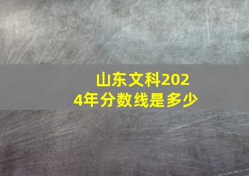 山东文科2024年分数线是多少