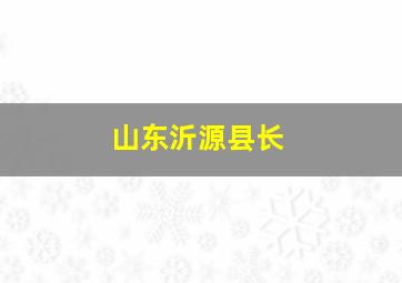 山东沂源县长