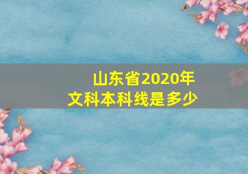 山东省2020年文科本科线是多少