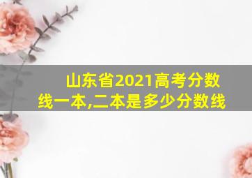 山东省2021高考分数线一本,二本是多少分数线