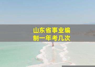 山东省事业编制一年考几次