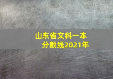 山东省文科一本分数线2021年