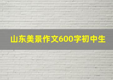 山东美景作文600字初中生