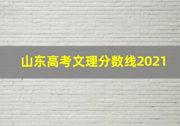 山东高考文理分数线2021