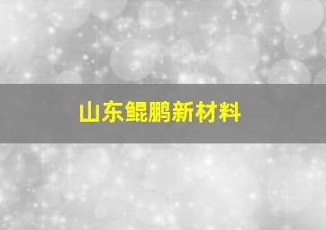 山东鲲鹏新材料