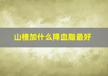 山楂加什么降血脂最好