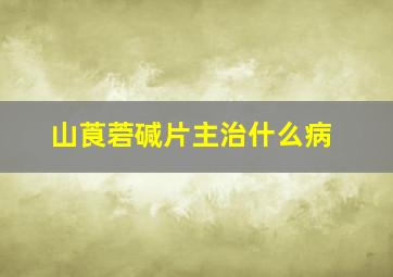 山莨菪碱片主治什么病