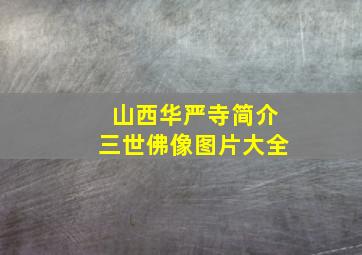 山西华严寺简介三世佛像图片大全