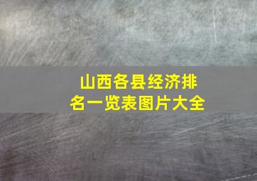 山西各县经济排名一览表图片大全