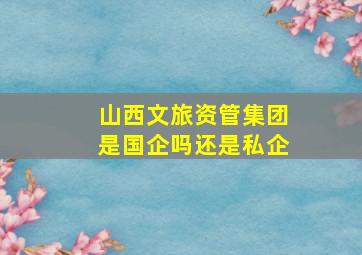 山西文旅资管集团是国企吗还是私企