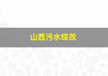 山西污水综改