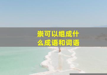 崇可以组成什么成语和词语