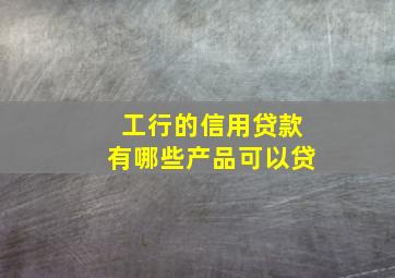 工行的信用贷款有哪些产品可以贷