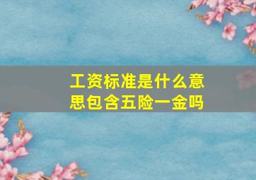 工资标准是什么意思包含五险一金吗