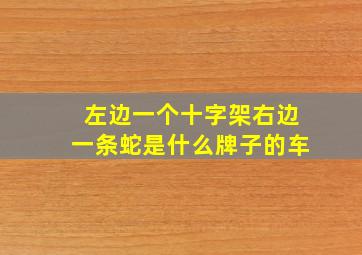 左边一个十字架右边一条蛇是什么牌子的车