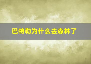 巴特勒为什么去森林了